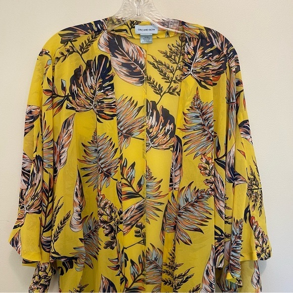ORCHID ROW Floral Maxi Chiffon Kimono Coverup - Picture 6 of 9